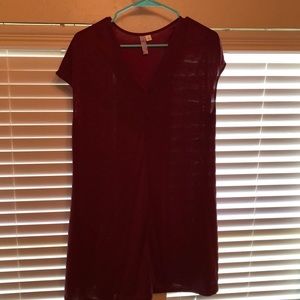 Maroon flow dress